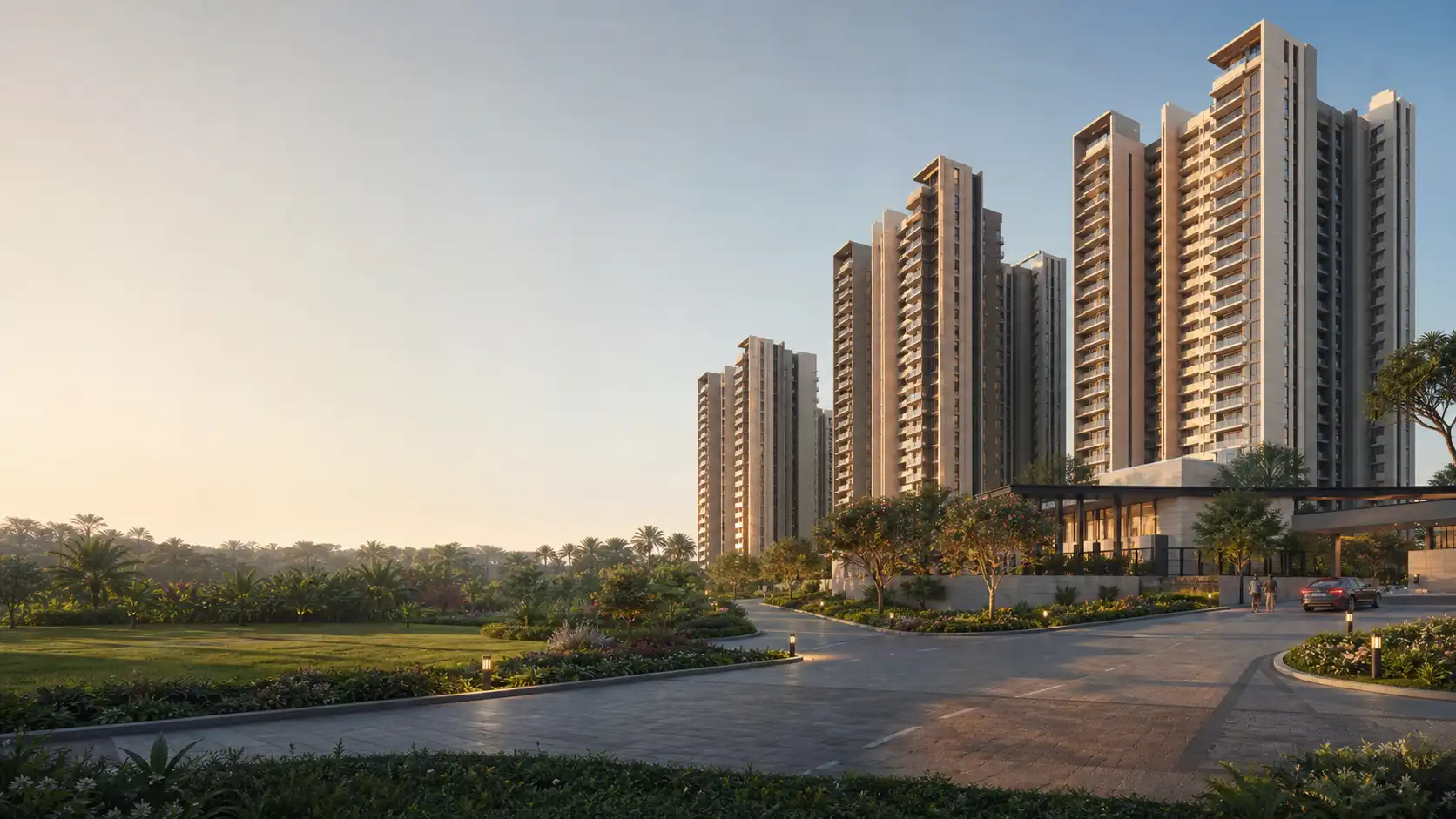 Sobha Hennur apartments and landscaped residential setting at Chikkagubbi